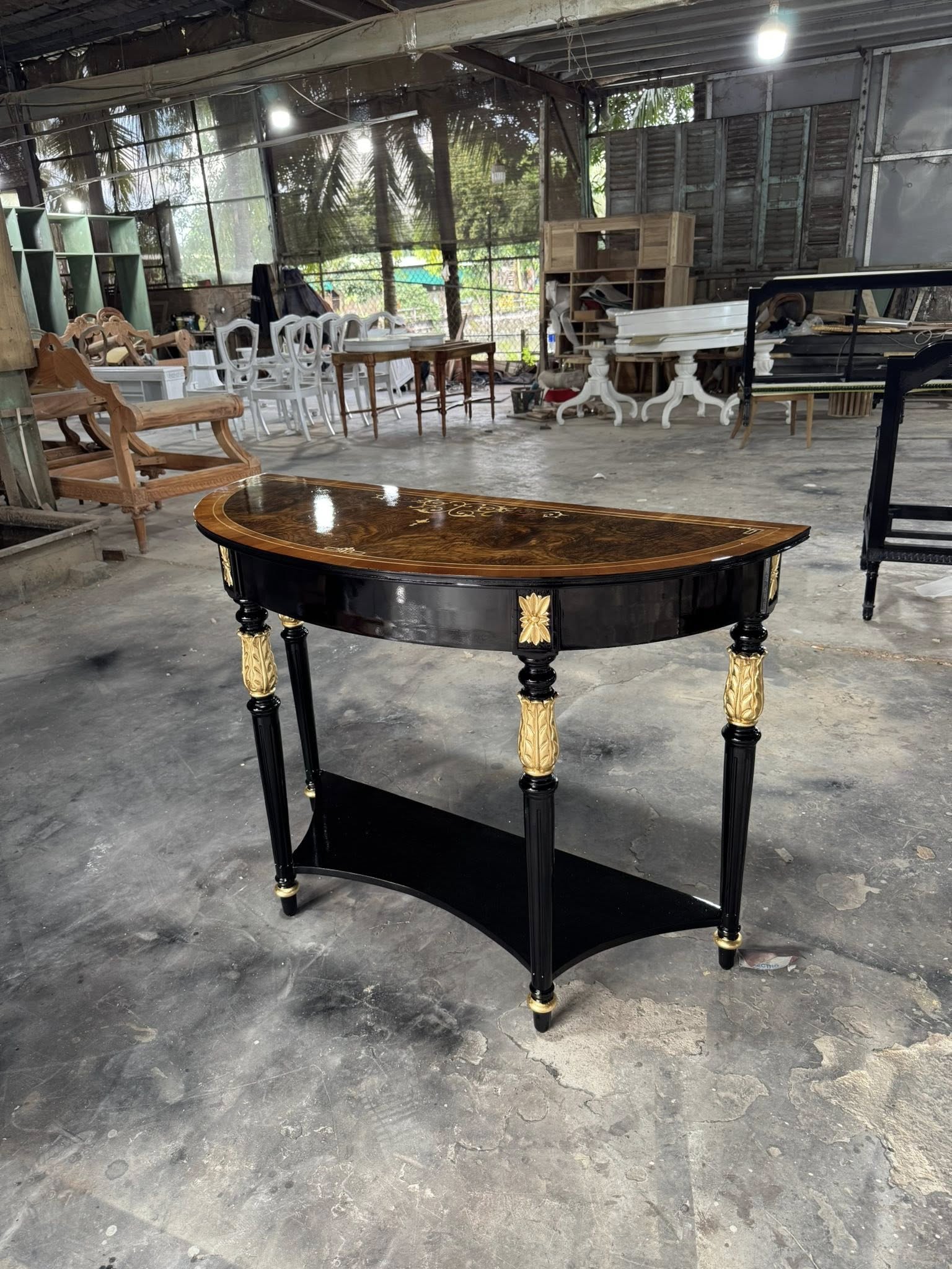 Bàn console mặt veneer phong cách hiện đại cao cấp