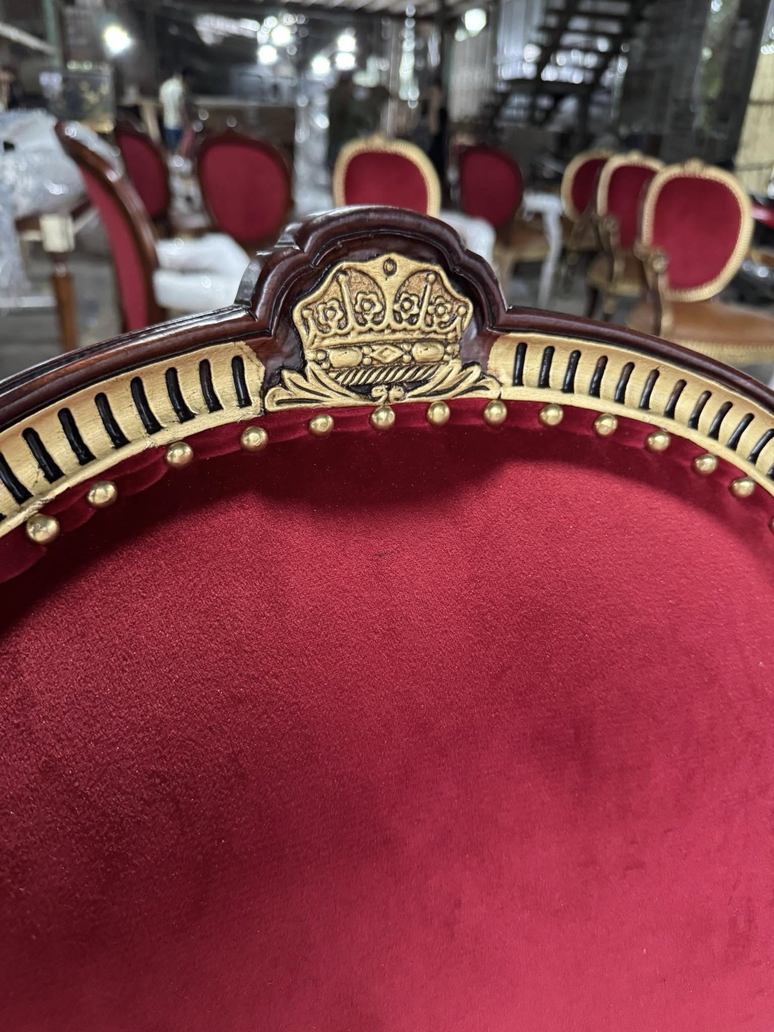 Ghế ăn Nội thất Minh Sang, ghế Louis bọc nệm tiện nghi và quý phái