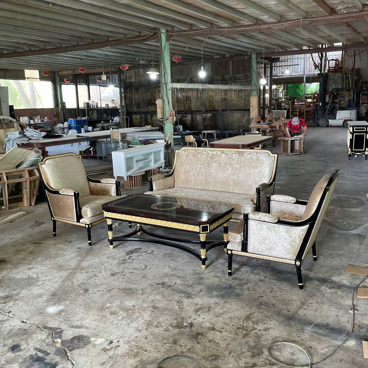 Sofa đơn mariner vải acacia dập vân cá sấu tinh tế