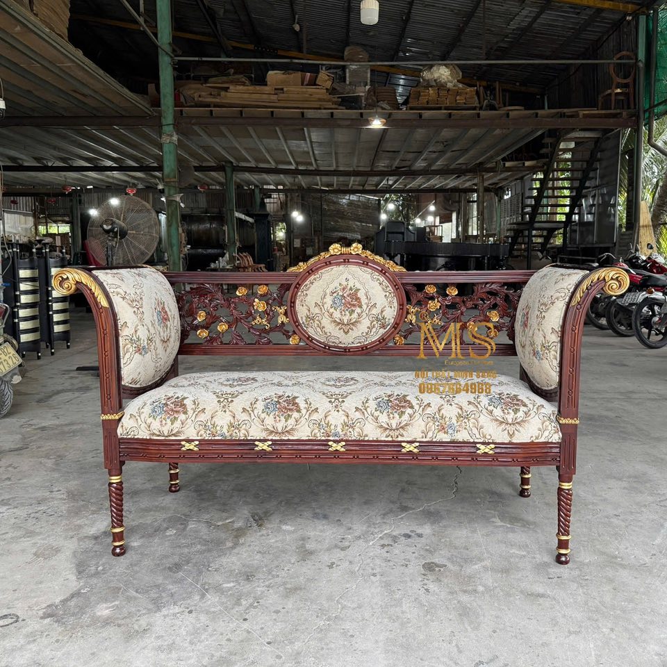 Ghế trường kỷ Châu Âu phong cách tân cổ điển sang trọng