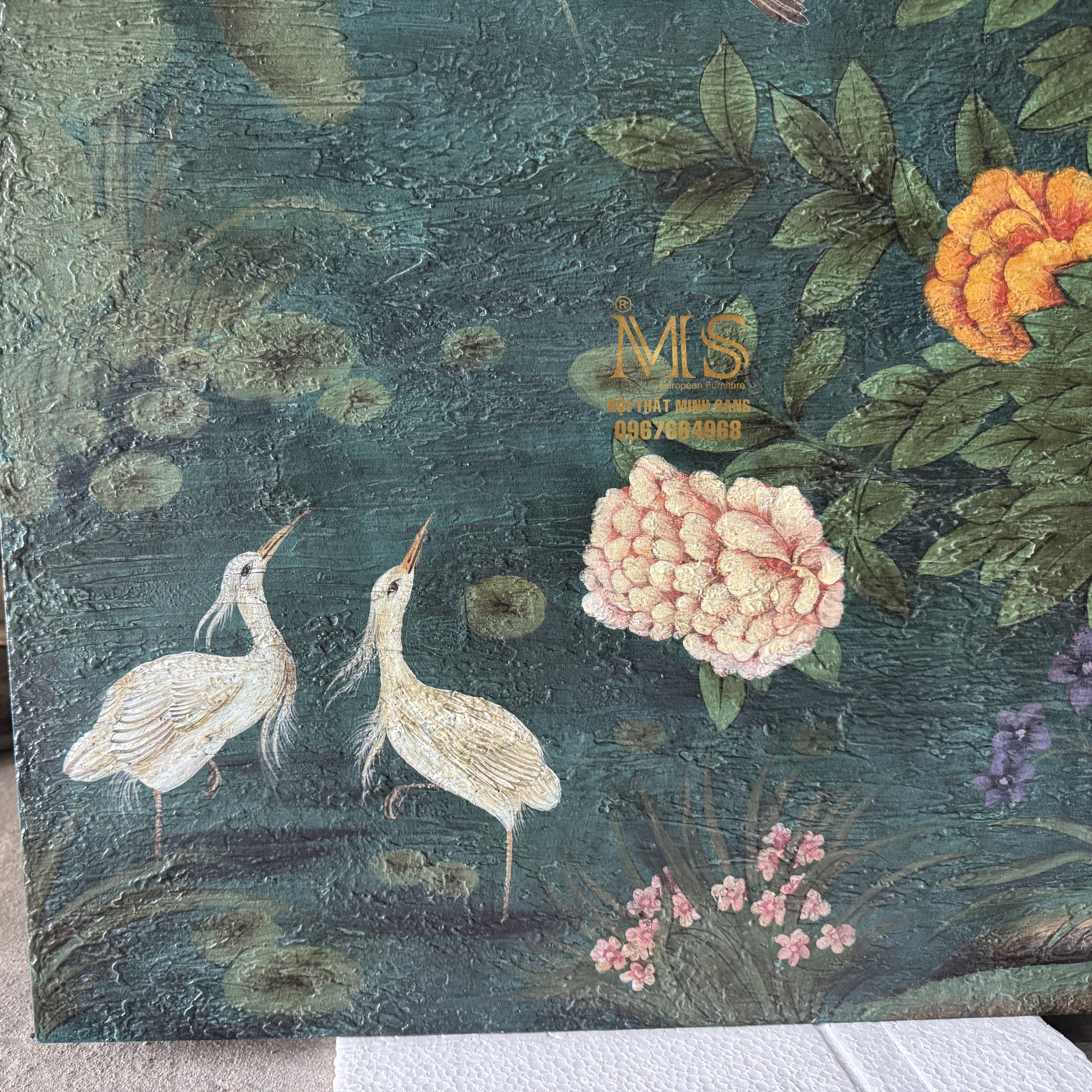 Tranh treo tường xanh rêu phong cách cổ điển – Nội thất Minh Sang