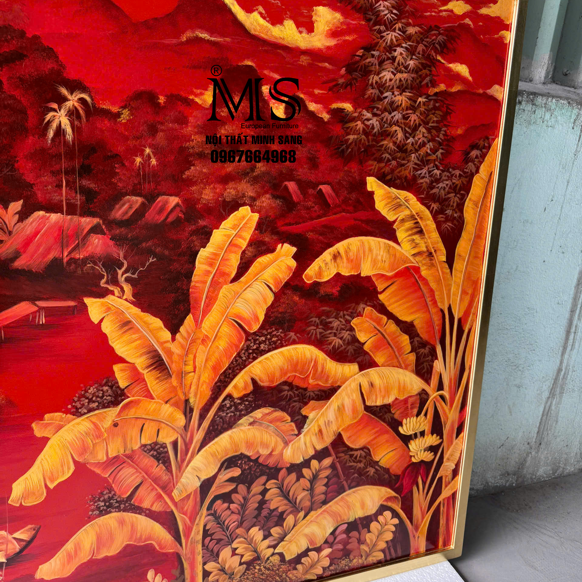 Tranh sơn mài đồng bộ, hài hòa và nổi bật không gian sống